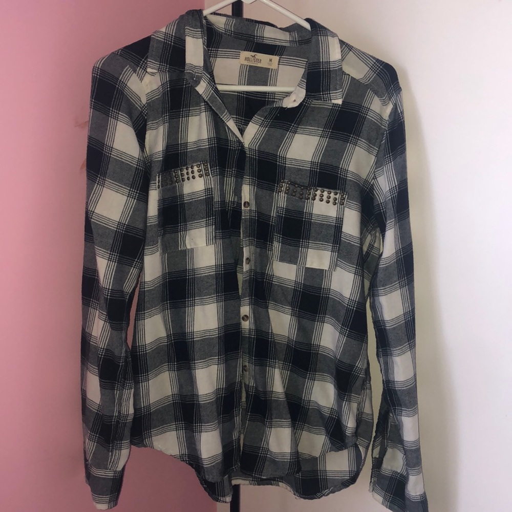 hollister button up flannel